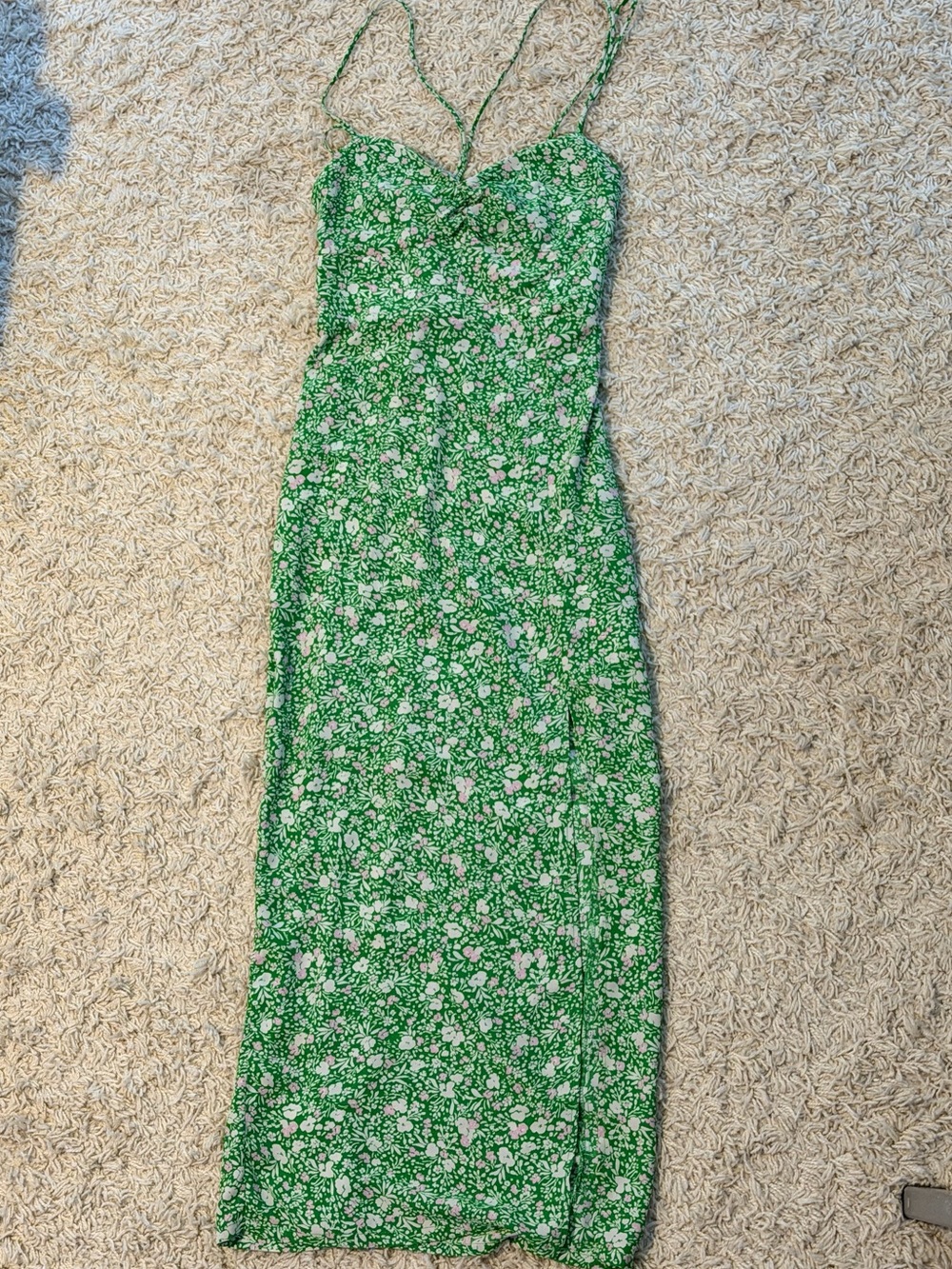 Zara Green Floral Slip Dress - Women’s size Small